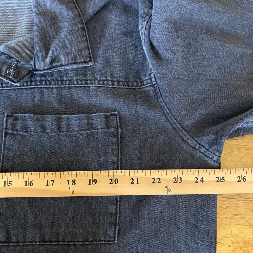 Original Use Men's Jean Jacket‎ Large Washed Black Denim Cotton Blend Casual